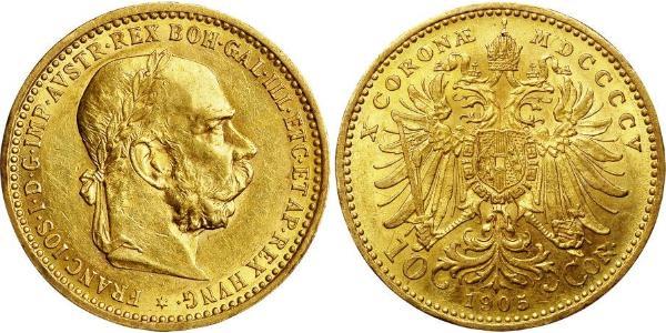 10 Corona 奥匈帝国 (1867 - 1918) 金 弗朗茨·约瑟夫一世 (1830 - 1916)