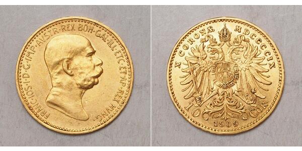10 Corona 奥匈帝国 (1867 - 1918) 金 弗朗茨·约瑟夫一世 (1830 - 1916)
