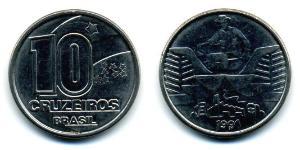 10 Cruzeiro Brasile Acciaio/Nichel 