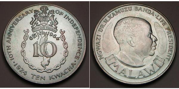 10 Dalasi Malawi Silber 