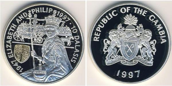 10 Dalasi Gambia 銀 