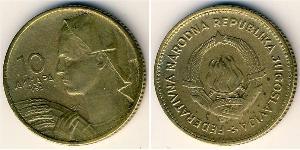 10 Denaro Repubblica Socialista Federale di Jugoslavia (1943 -1992) Alluminio/Bronzo 