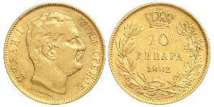 10 Dinar Serbia Gold Milan I of Serbia