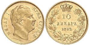 10 Dinar Serbien Gold Milan I. (Serbien)