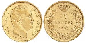 10 Dinar Serbien Gold Milan I. (Serbien)