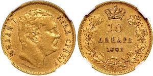 10 Dinar Serbie Or Milan Ier de Serbie