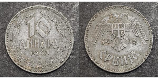 10 Dinar Serbien Zink 