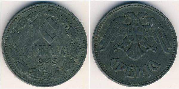 10 Dinar Serbien Zink 
