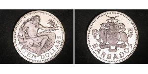 10 Dollar Barbade Argent 