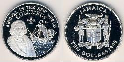 10 Dollar Jamayica (1962 - ) Argent 