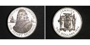 10 Dollar Jamayica (1962 - ) Argent Henry Morgan