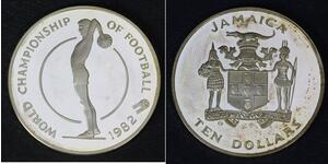 10 Dollar Jamayica (1962 - ) Argent 