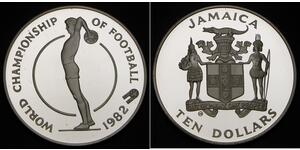 10 Dollar Jamayica (1962 - ) Argent 