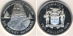 10 Dollar Jamayica (1962 - ) Argent Henry Morgan