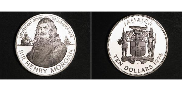 10 Dollar Jamayica (1962 - ) Argent Henry Morgan