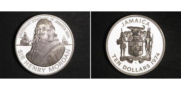 10 Dollar Jamayica (1962 - ) Argent Henry Morgan