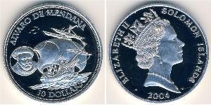 10 Dollar Salomon Argent Elizabeth II (1926-2022)
