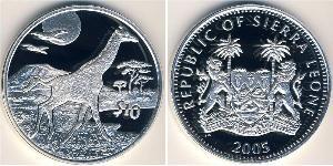 10 Dollar Sierra Leone Argent 