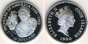 10 Dollar Îles Cook Argent 