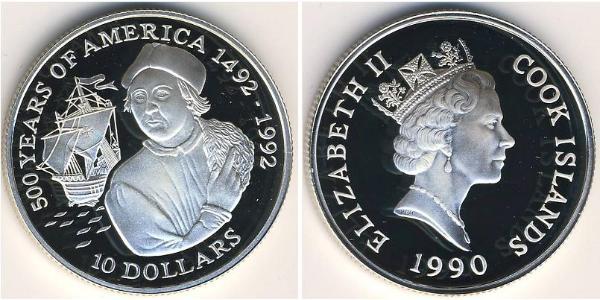 10 Dollar Îles Cook Argent 