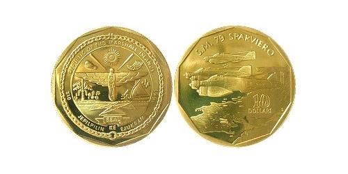 10 Dollar Marshall Islands Brass 
