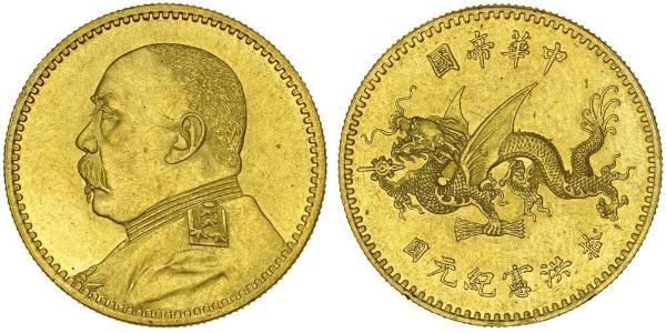 10 Dollar China Gold Yuan Shikai (1859 - 1916)