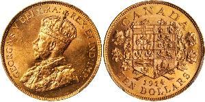 10 Dollar Kanada Gold George V (1865-1936)