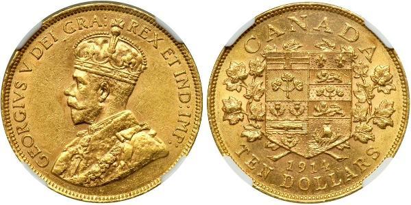 10 Dollar Canada Or George V (1865-1936)