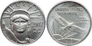 10 Dollar USA (1776 - ) Platinum 