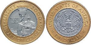 10 Dollar USA (1776 - ) Platinum/Gold 