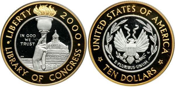 10 Dollar 美利堅合眾國 (1776 - ) Platinum/金 