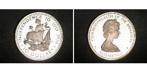 10 Dollar Bahamas Silber Elizabeth II (1926-2022)