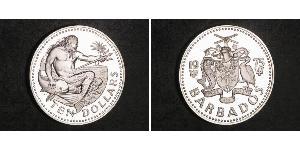 10 Dollar Barbados Silber 