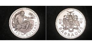 10 Dollar Barbados Silber 