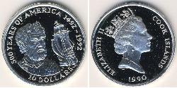 10 Dollar Cookinseln Silber Elizabeth II (1926-2022)