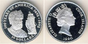 10 Dollar Cookinseln Silber Elizabeth II (1926-2022)