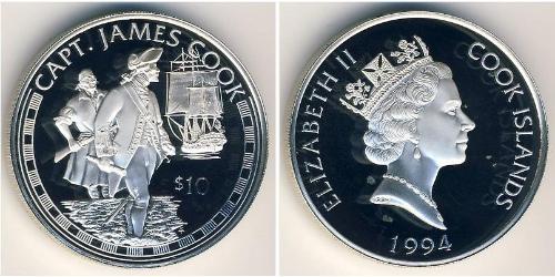 10 Dollar Cookinseln Silber 