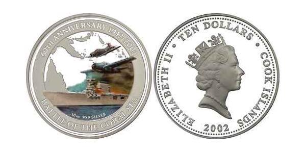 10 Dollar Cookinseln Silber Elizabeth II (1926-2022)