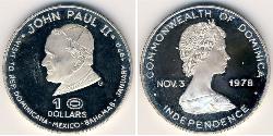 10 Dollar Dominica Silber 