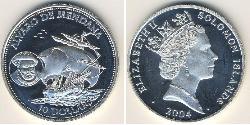 10 Dollar Salomonen Silber Elizabeth II (1926-2022)