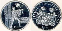 10 Dollar Sierra Leone Silber 
