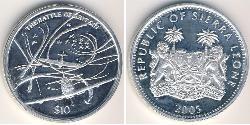 10 Dollar Sierra Leone Silber 