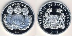 10 Dollar Sierra Leone Silber 