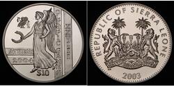 10 Dollar Sierra Leone Silber 