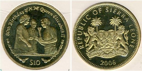 10 Dollar Sierra Leone Silber 