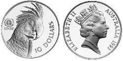 10 Dollar Australia (1939 - ) Silver Elizabeth II (1926-2022)