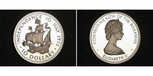 10 Dollar Bahamas Silver Elizabeth II (1926-2022)