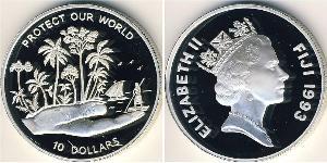 10 Dollar Fiji Silver 