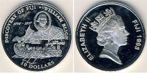 10 Dollar Fiji Silver 