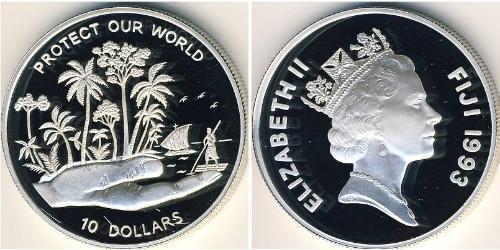 10 Dollar Fiji Silver 